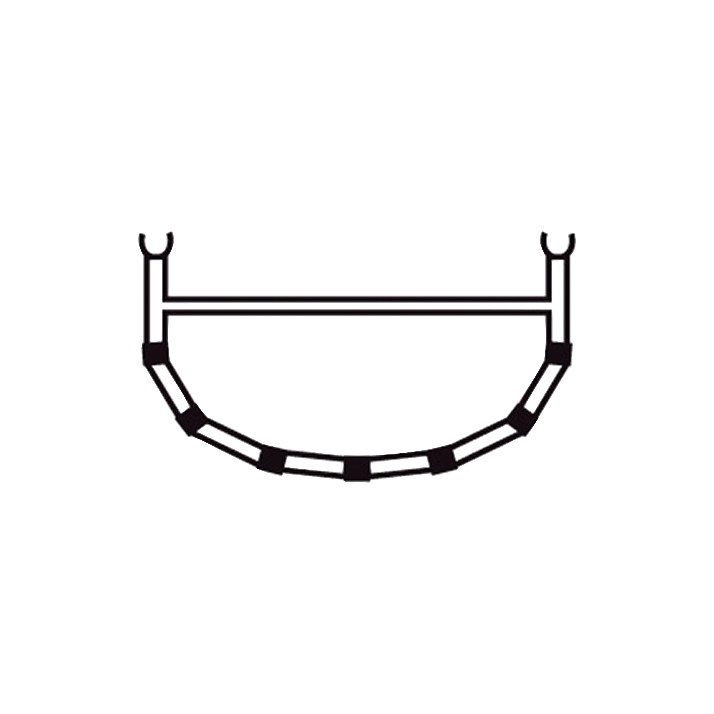 4-Cross Rib w/Top Bar 13,7 Aluminium