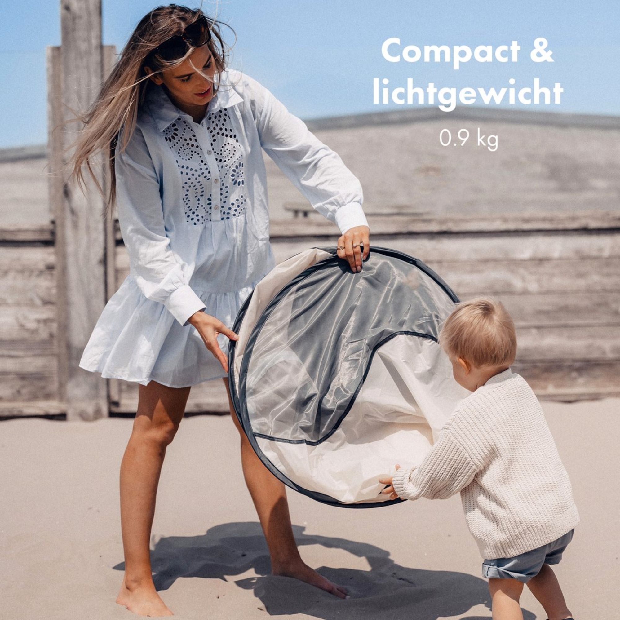 Deryan Luxe Pop Up Crème strandtent