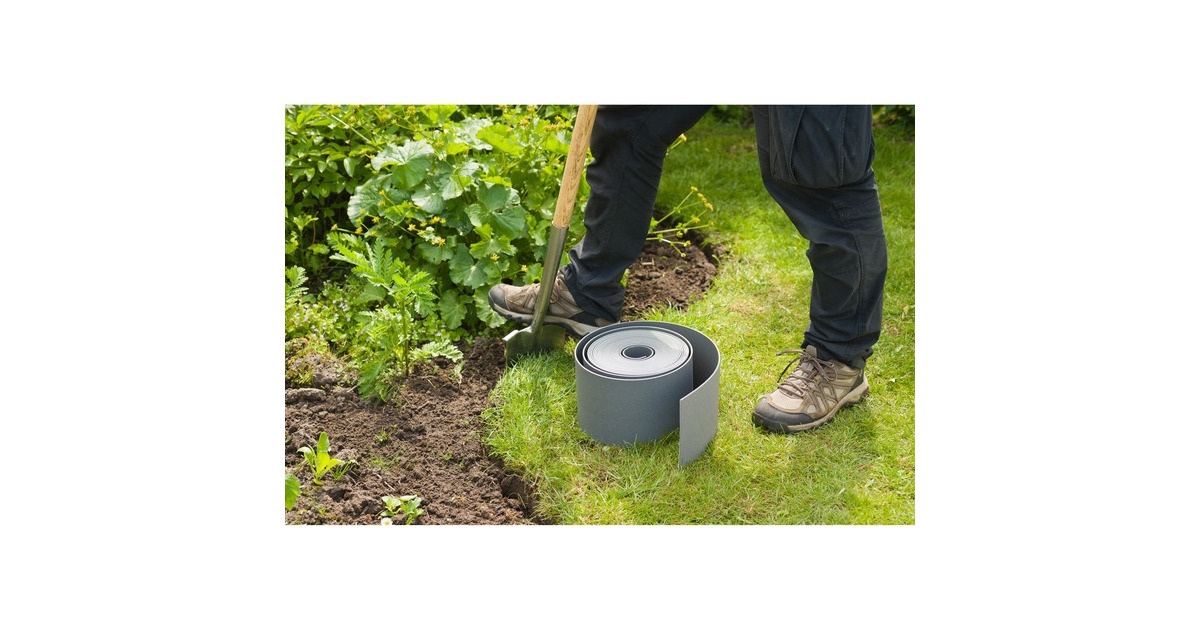 NatureBorderrand H15cm x 10M begrenzing  (Grijs)