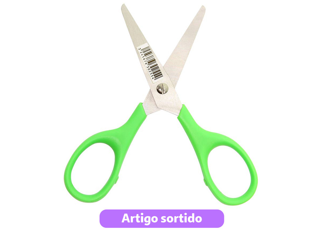 TESOURA POLEGAR 12CM CORES SORTIDAS