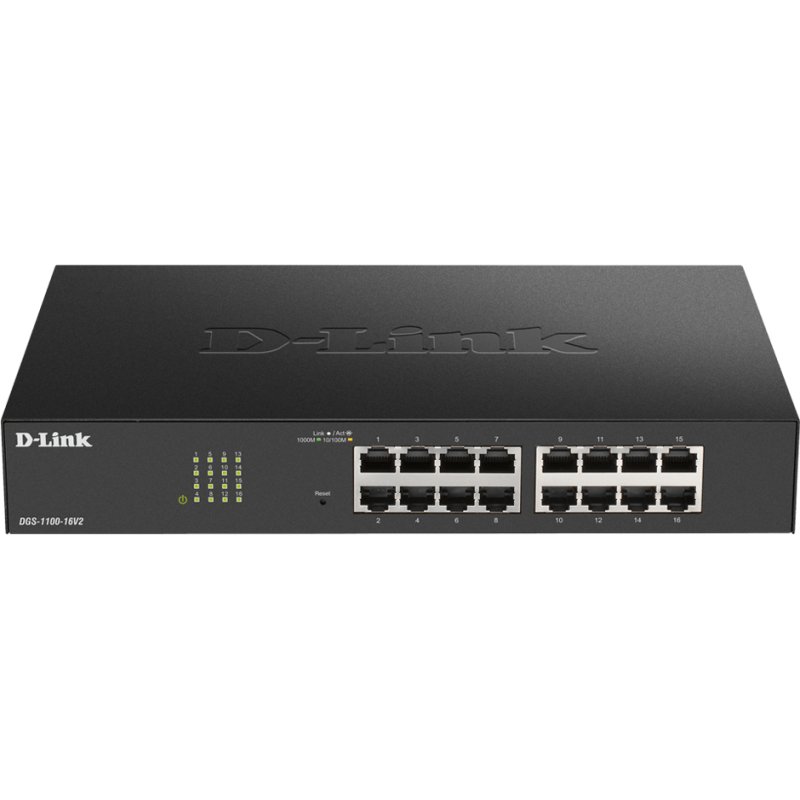 D-Link DGS-1100-24PV2 Géré L2 Gigabit Ethernet (10/100/1000) Connexion Ethernet, supportant l'alimentation via ce port (PoE) Noir