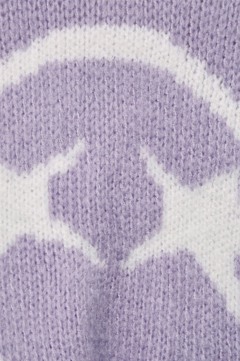 Pullover, oversized, Smiley, V-Ausschnitt, Langarm