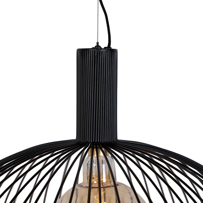 Design hanglamp rond zwart 70 cm - Dos
