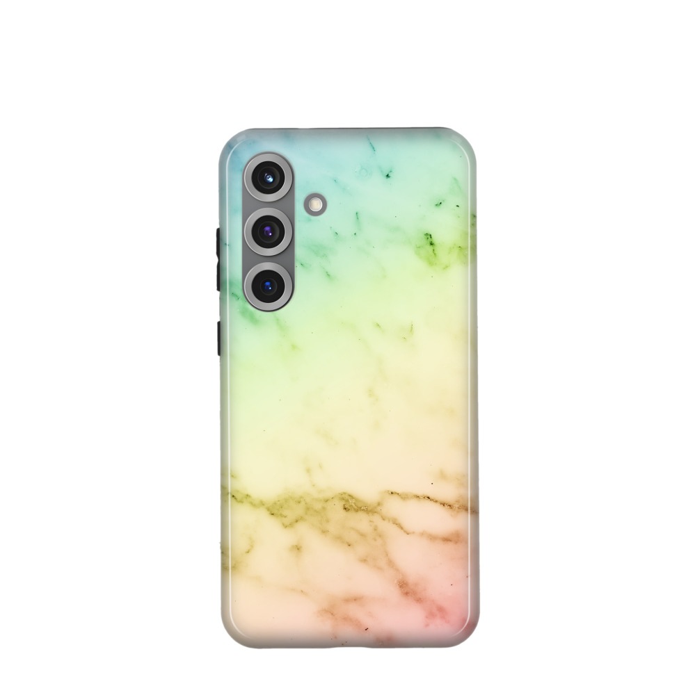 Samsung Galaxy S25 Plus Hybrid (Kunststoff / Gummi) Hülle Rainbow - Blau / Gelb / Rot