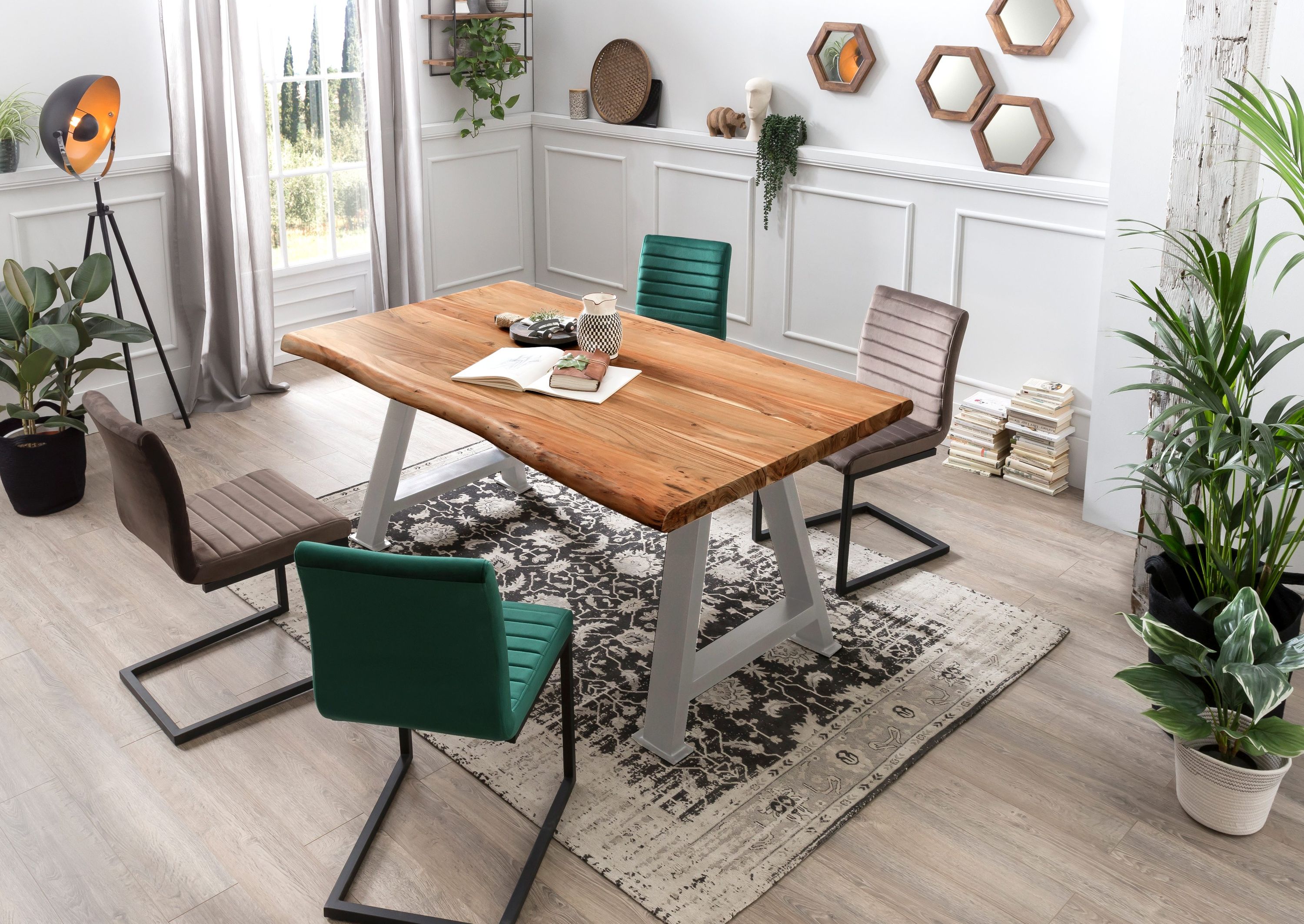 Tischplatte 180x100 Akazie Esstisch Schreibtisch DIY Tisch Zubehör Küchentisch
