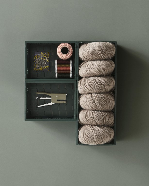 Hay Colour Crate krat RE opbergbak XS Oblong Grey