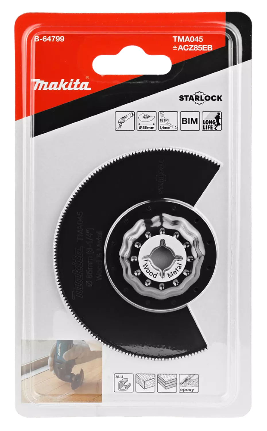Makita TMA045 Bi-metalen segmentzaagblad - 85mm