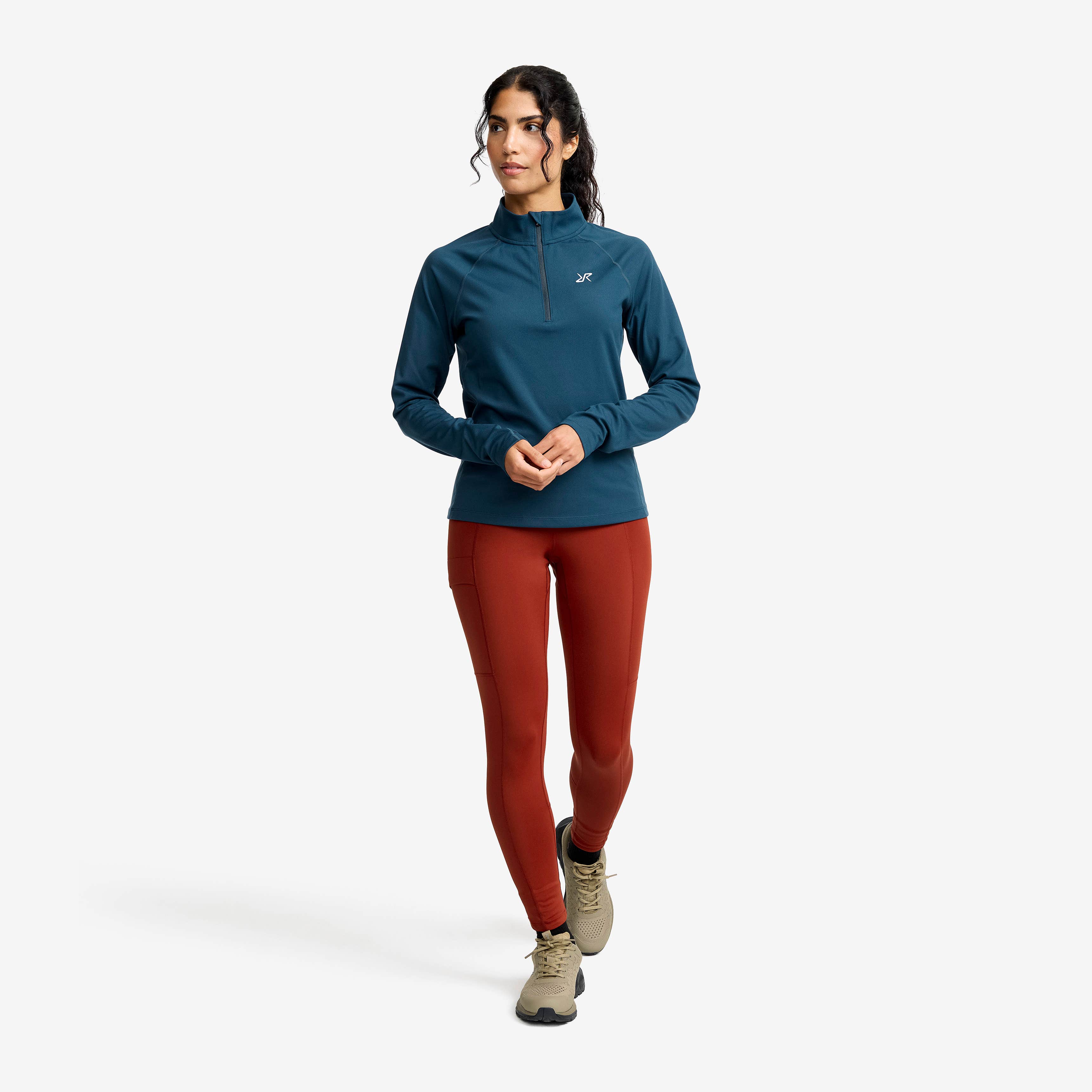 Prep Half-zip Top Dame Moonlit Ocean