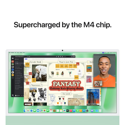 Apple iMac 24 inch M4 (8 core CPU/8 core GPU) 16GB/256GB Groen AZERTY