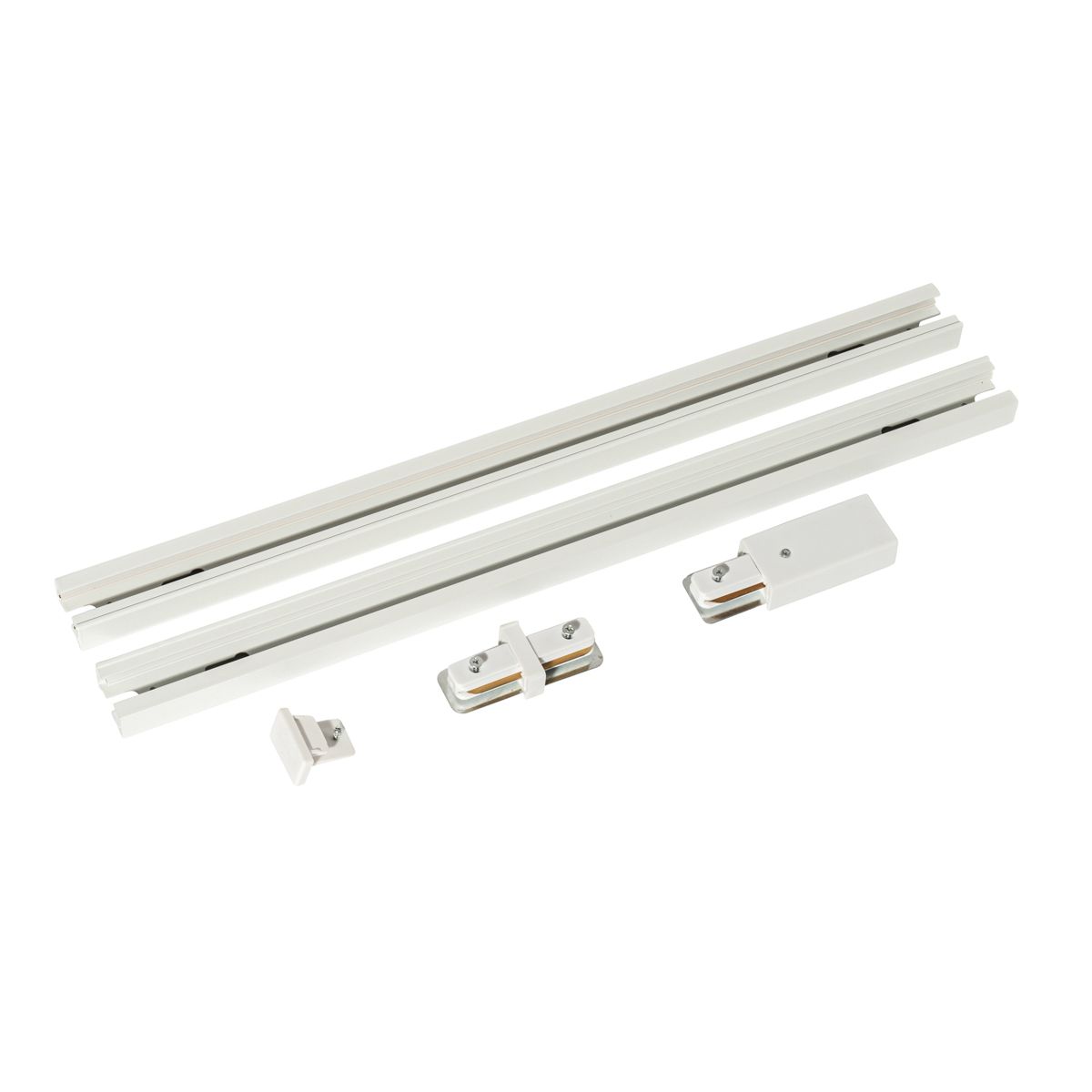 Moderne 1-fase railsysteem wit 50cm set van 2 - Iconic