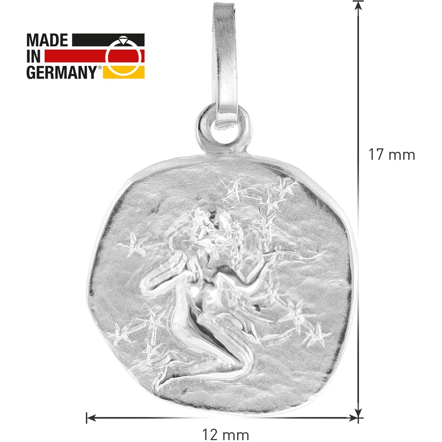 trendor Kinder Sternzeichen Jungfrau Weißgold 333 Anhänger + Kette silver