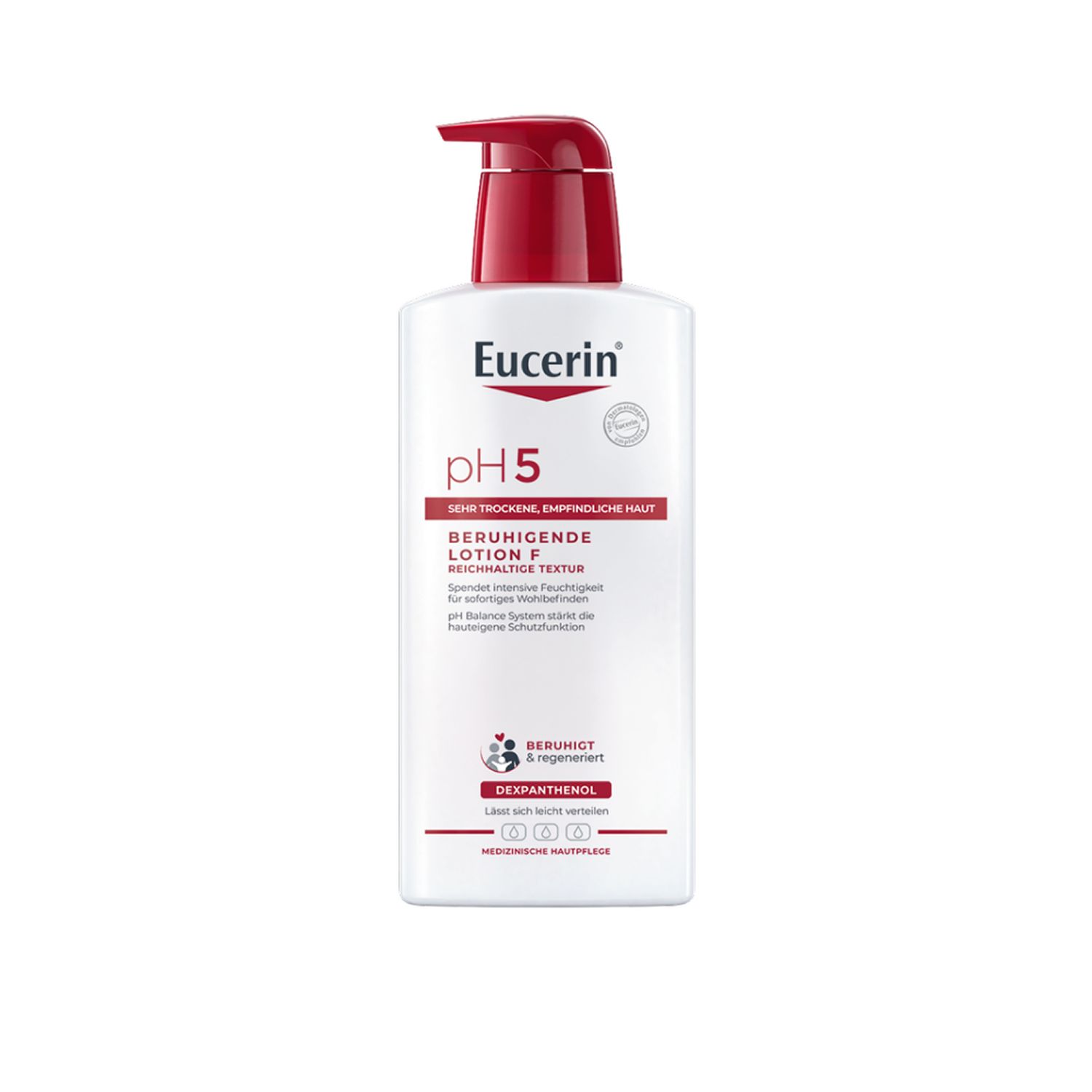 Eucerin® pH5 Reichhaltige Textur Lotion F – beruhigt strapazierte und trockene Haut & macht die Haut widerstandsfähiger - Jetzt 3€ sparen mit Code 