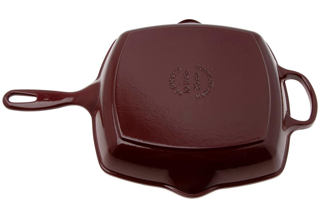 Le Creuset Signature 20183269490422 Garnet, vierkante grillpan/skillet, 26 cm