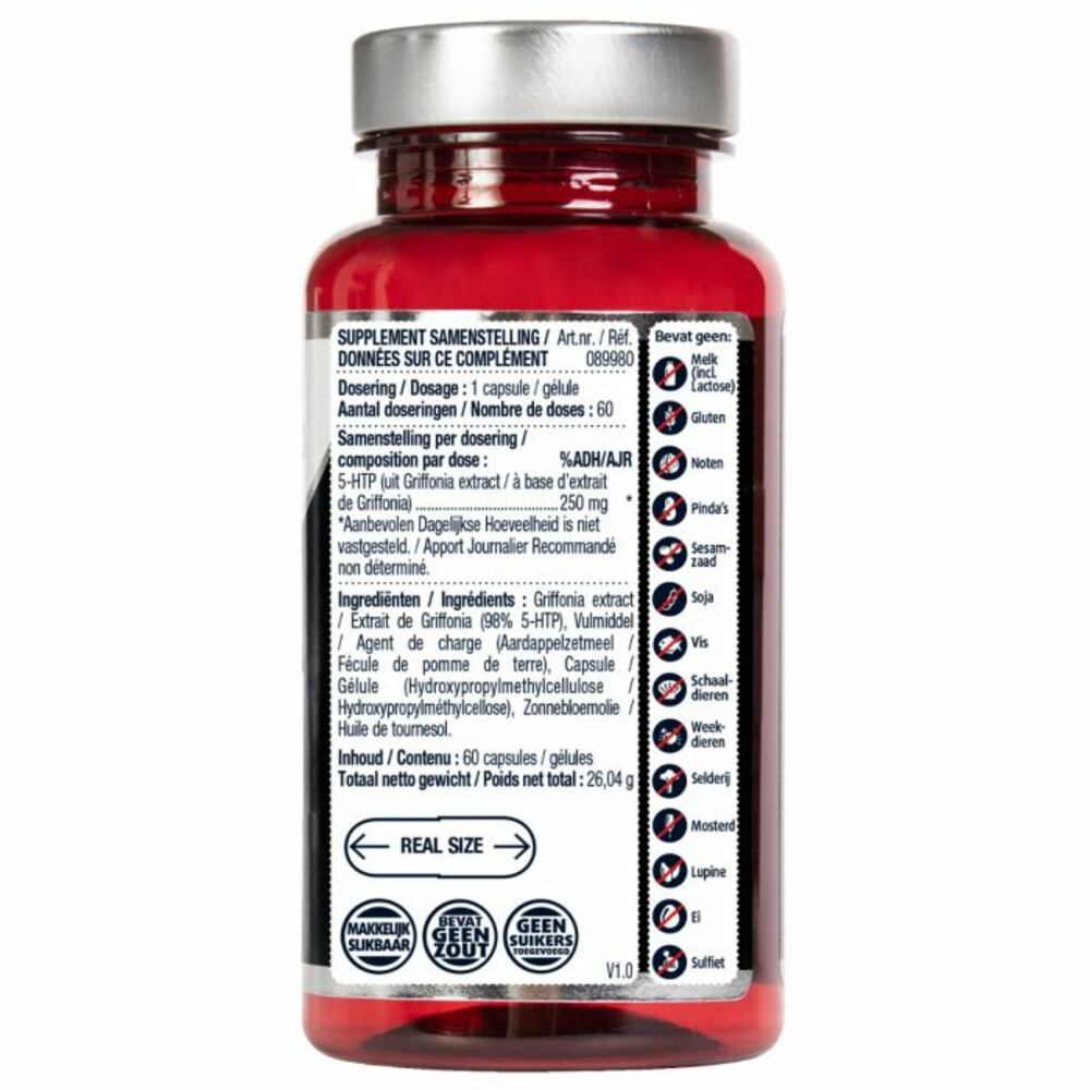 2x Lucovitaal 5-HTP Puur 250mg Vegan60 capsules