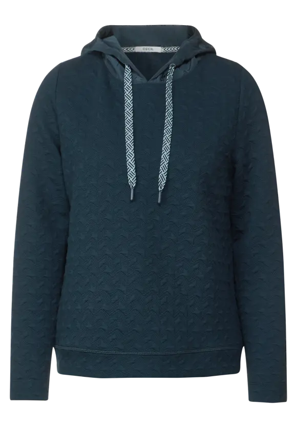 Sweatshirt mit Struktur - strong petrol blue