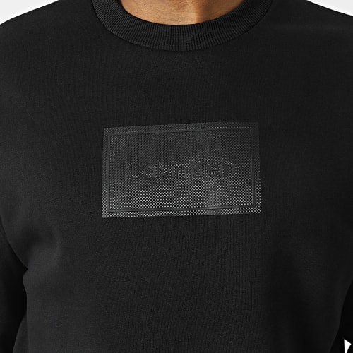 Sweat Crewneck Textured Logo Box 0083 Noir