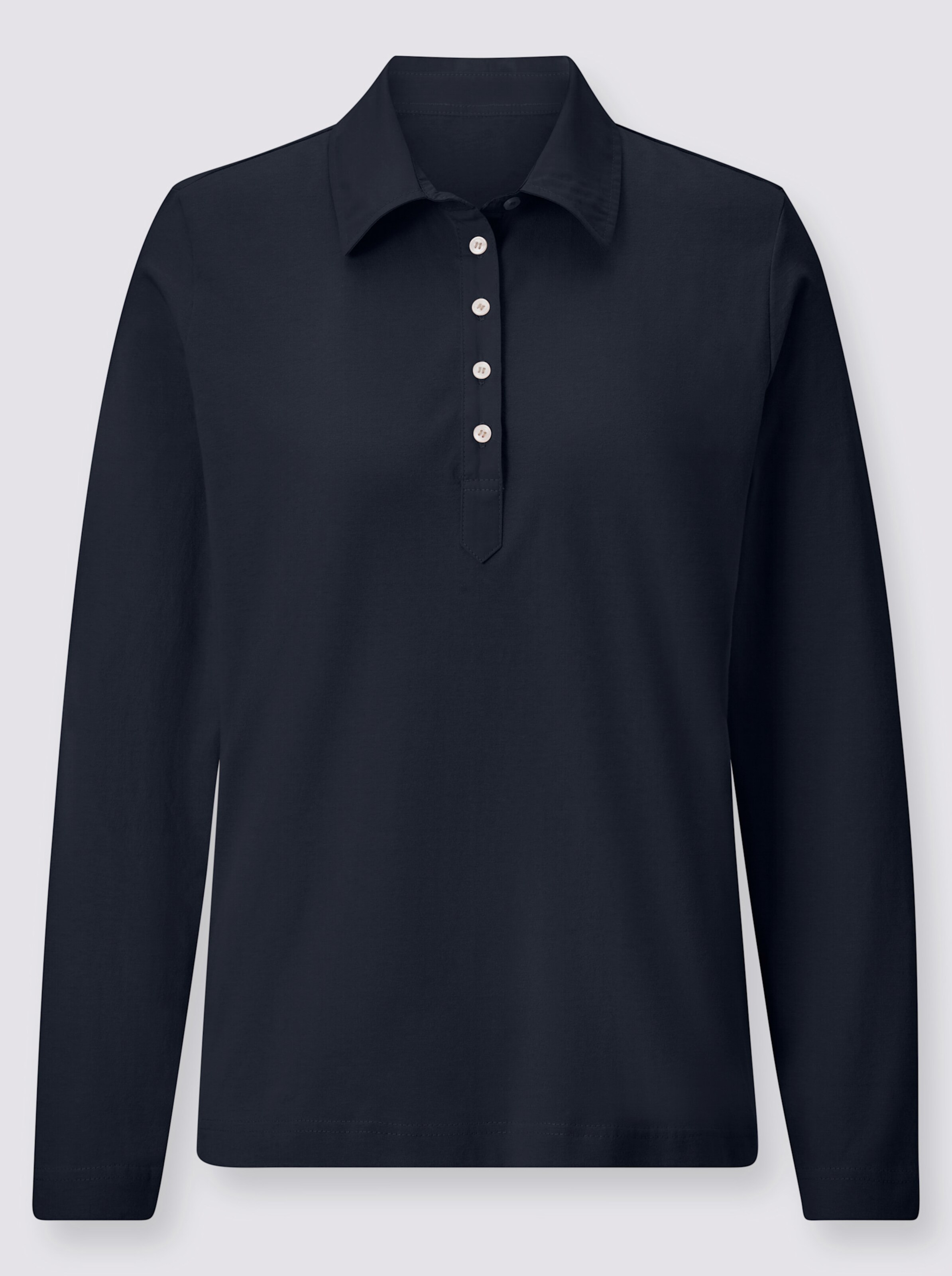Langarm-Poloshirt