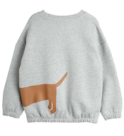 Mini Rodini Sweatshirt - Dog - Grey Melange