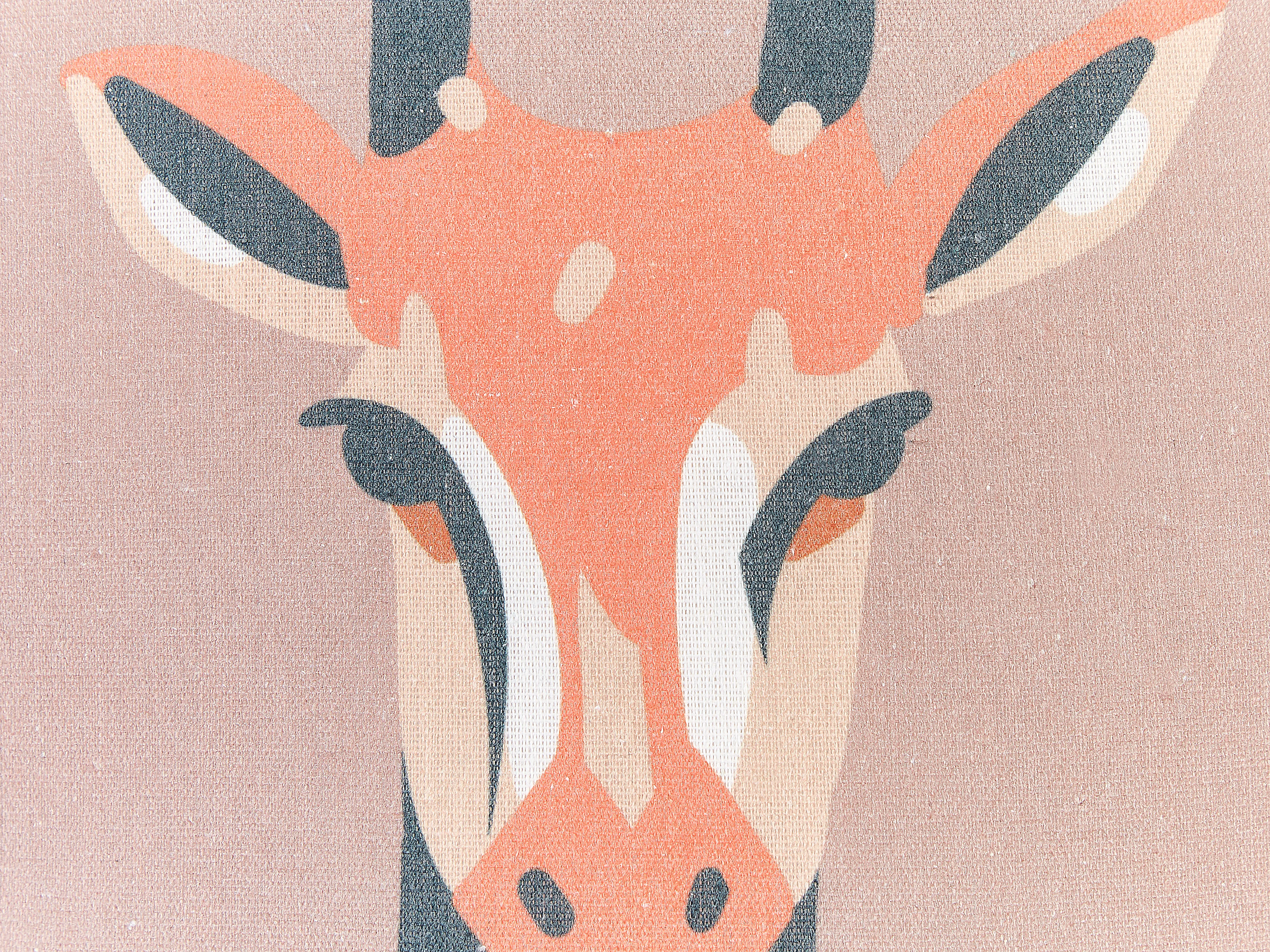 Set van 2 sierkussens CANDELABRA 45 x 45 cm Roze dierenprint