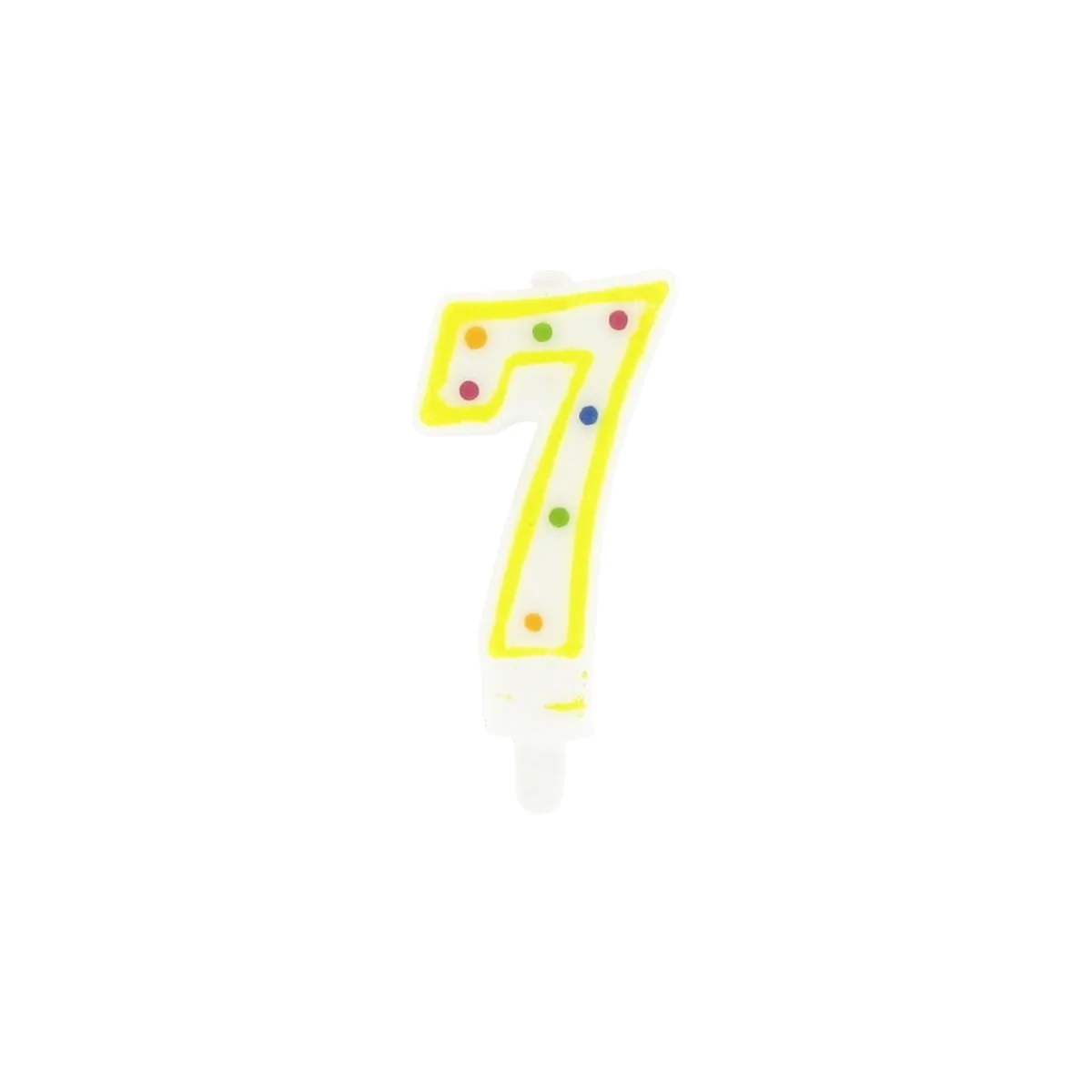 Bougie anniversaire chiffre 7 Rio Party Fackelmann