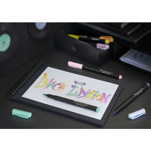 FABER-CASTELL Black Edition, Brush Soft Pen, 6er-Set