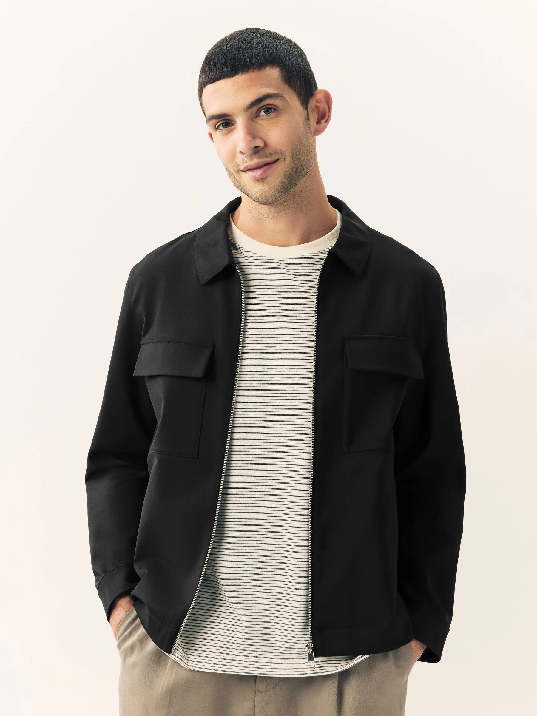 Zwart - Slim technisch stretchy Jack