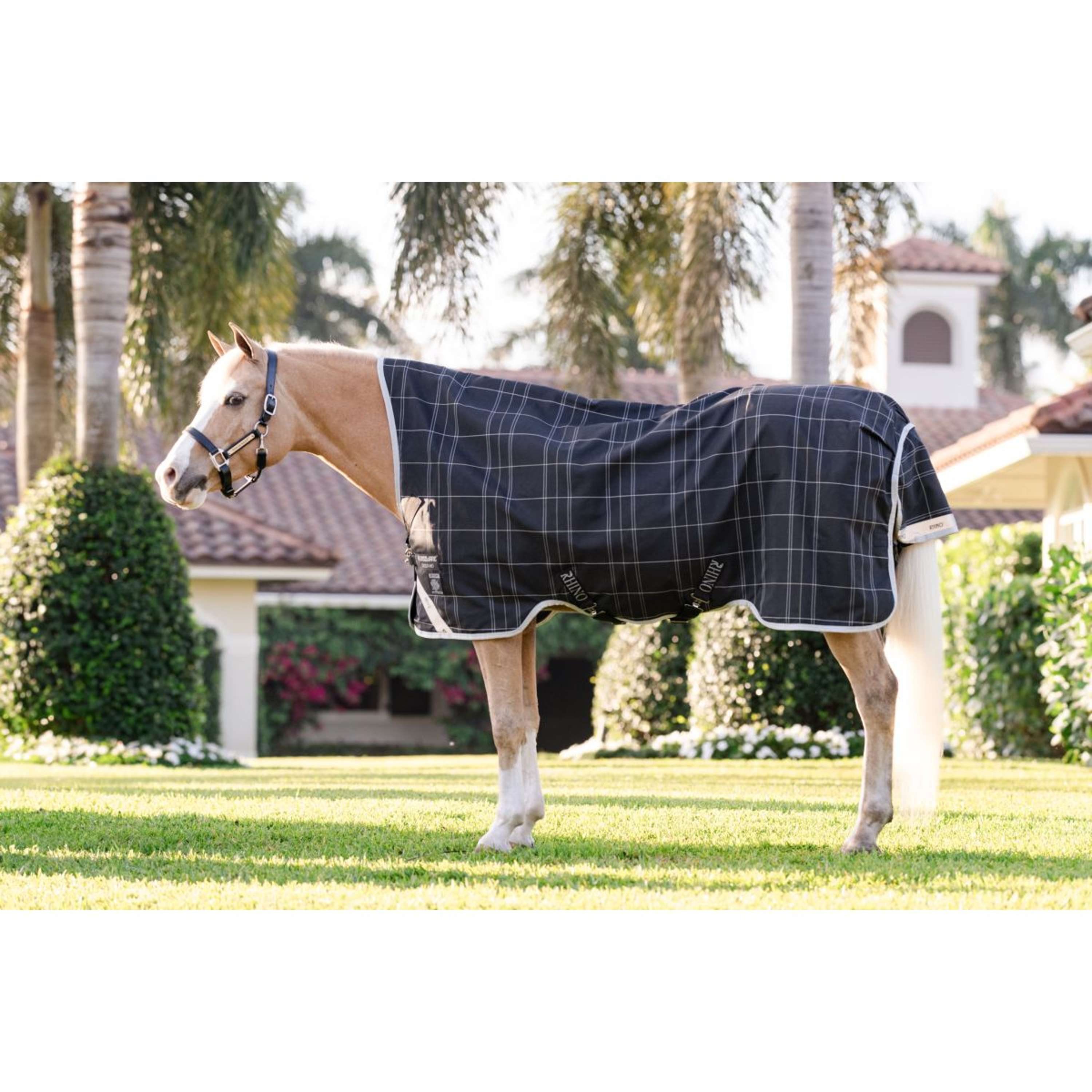 Rhino Wug Turnout Pony 0g Blk/Grey/White Chk/Gray