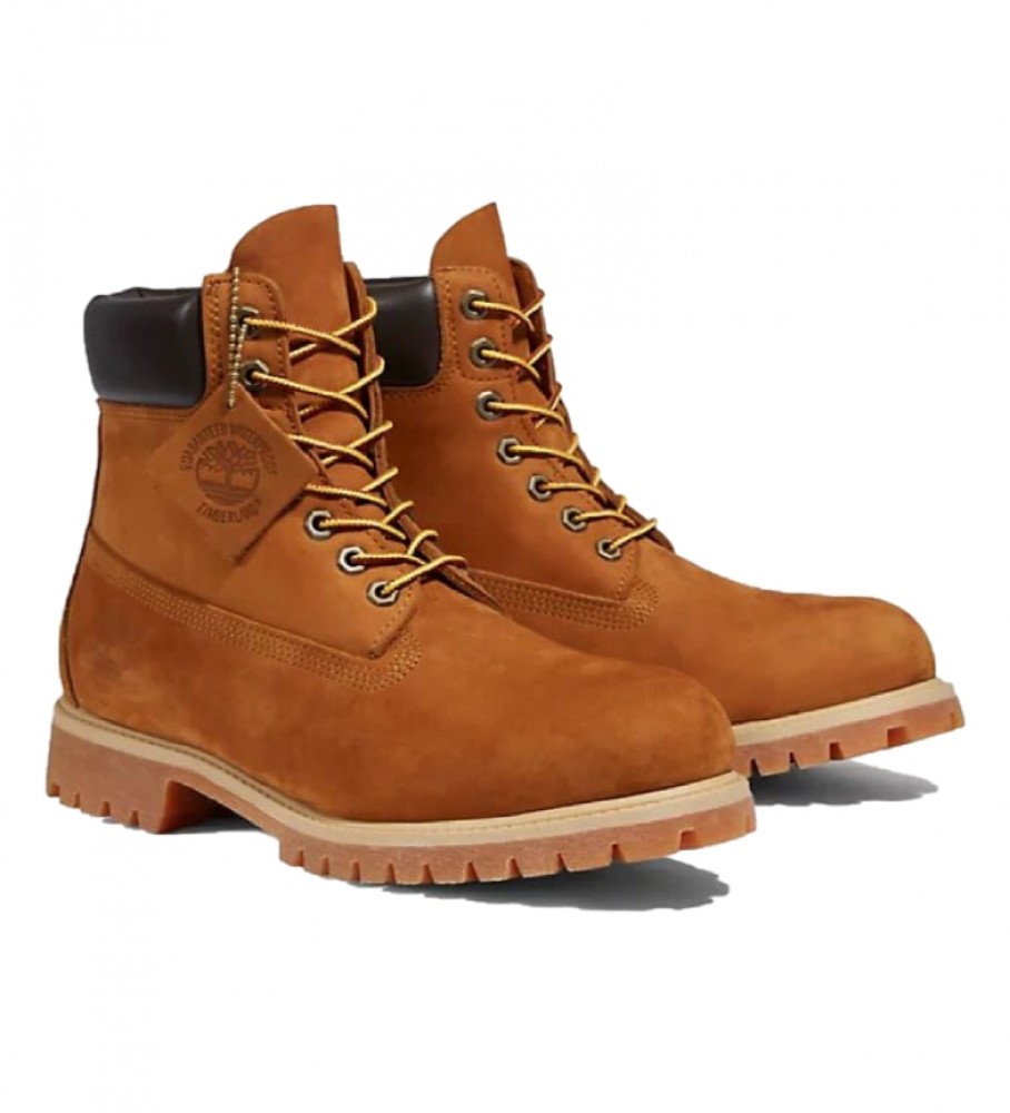 Botas Timberland Premium em couro marrom de 6 polegadas / PrimaLoft