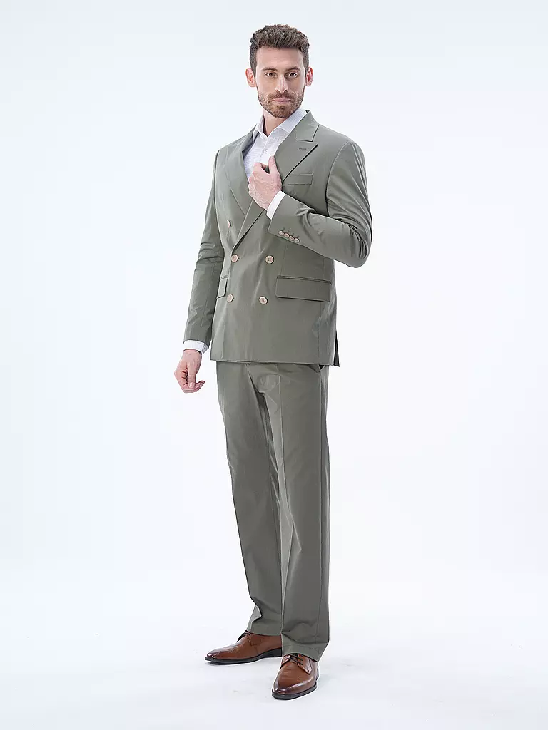 STRELLSON Anzughose Loose Fit JOE grün