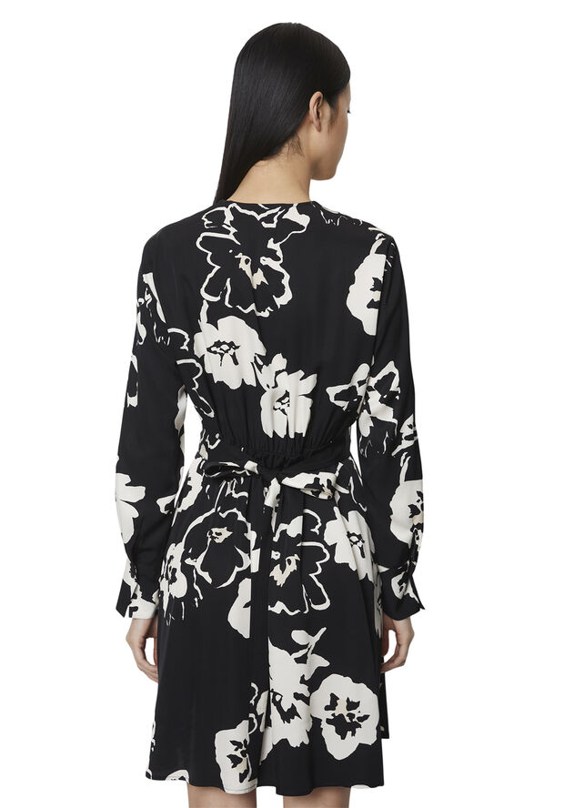 Marc O’Polo Dress, wrap style, belted, short le Multi