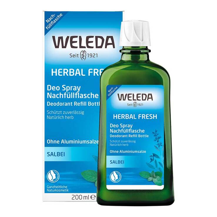 Weleda Herbal Fresh Deo Spray Salbei Nachfüllflasche, 200 ml