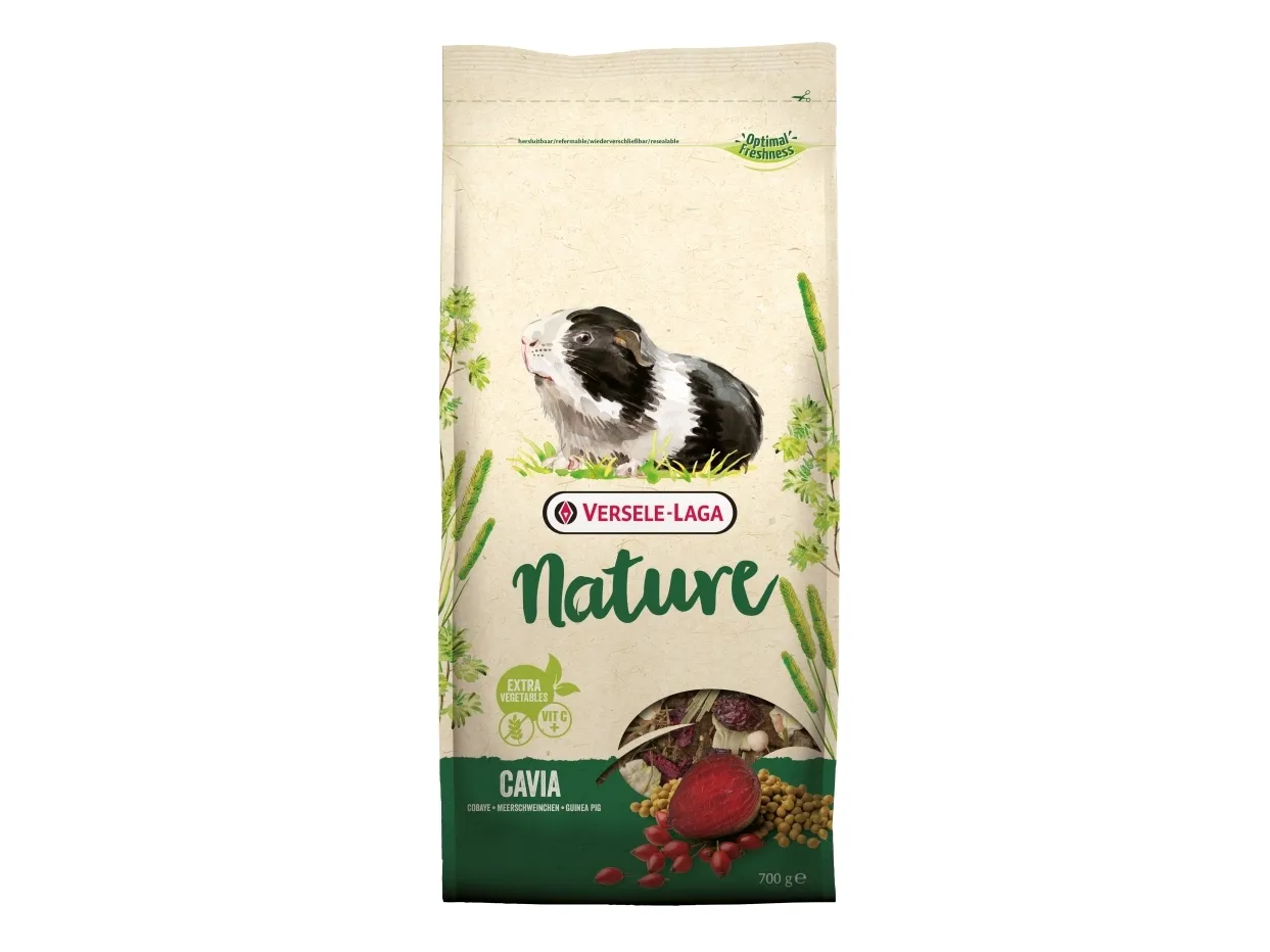 Versele-Laga Cavia Nature, Snack, 2,3 kg, Marsvin, Vitamin A, vitamin C, vitamin D3, vitamin E, Kobber, Jod, Jern, Mangan, Selenium, Zink, 15%