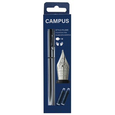 Ink - Stylo plume Campus + 2 cartouches - pointe moyenne