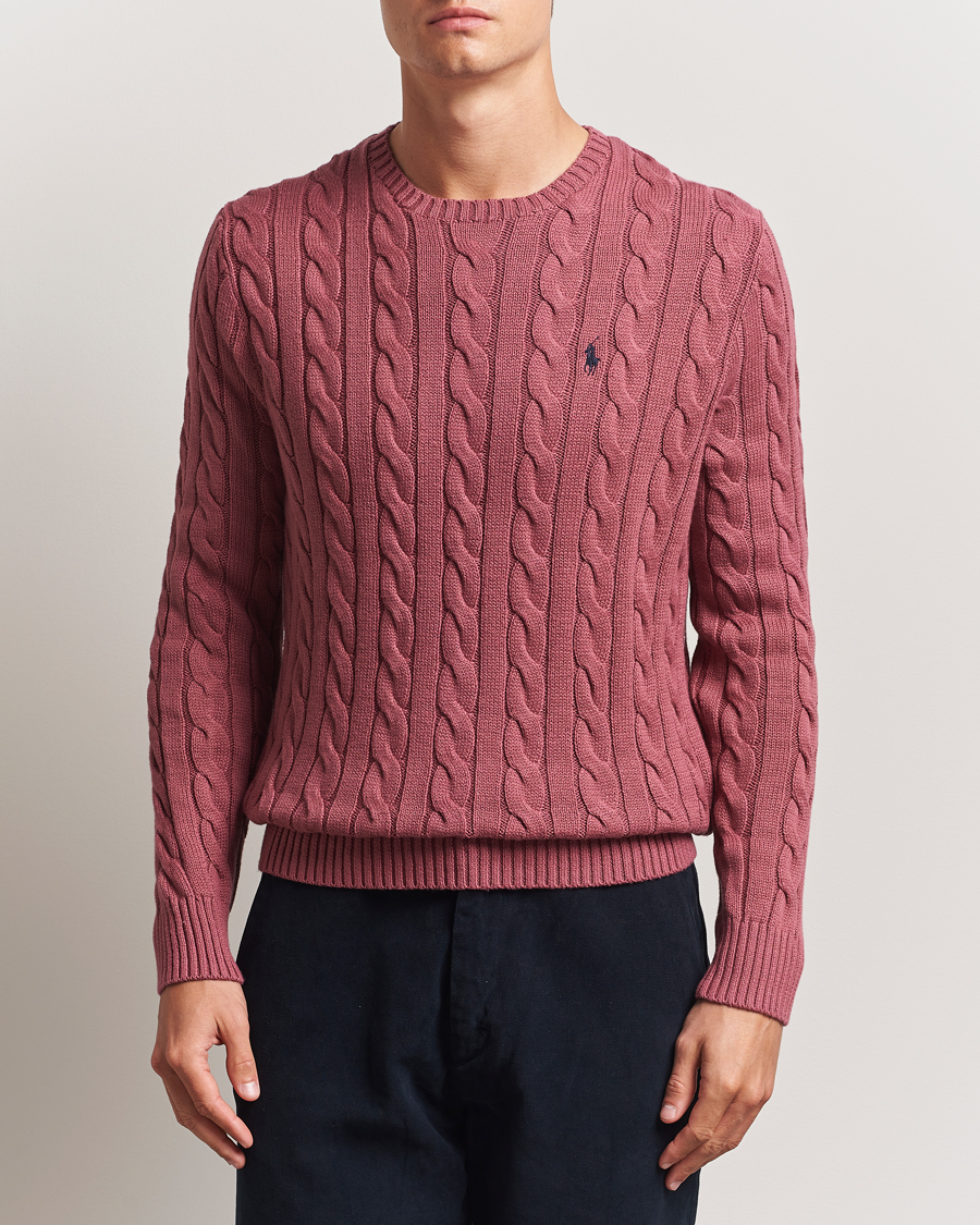 Polo Ralph Lauren Cotton Cable Pullover Prune Juice