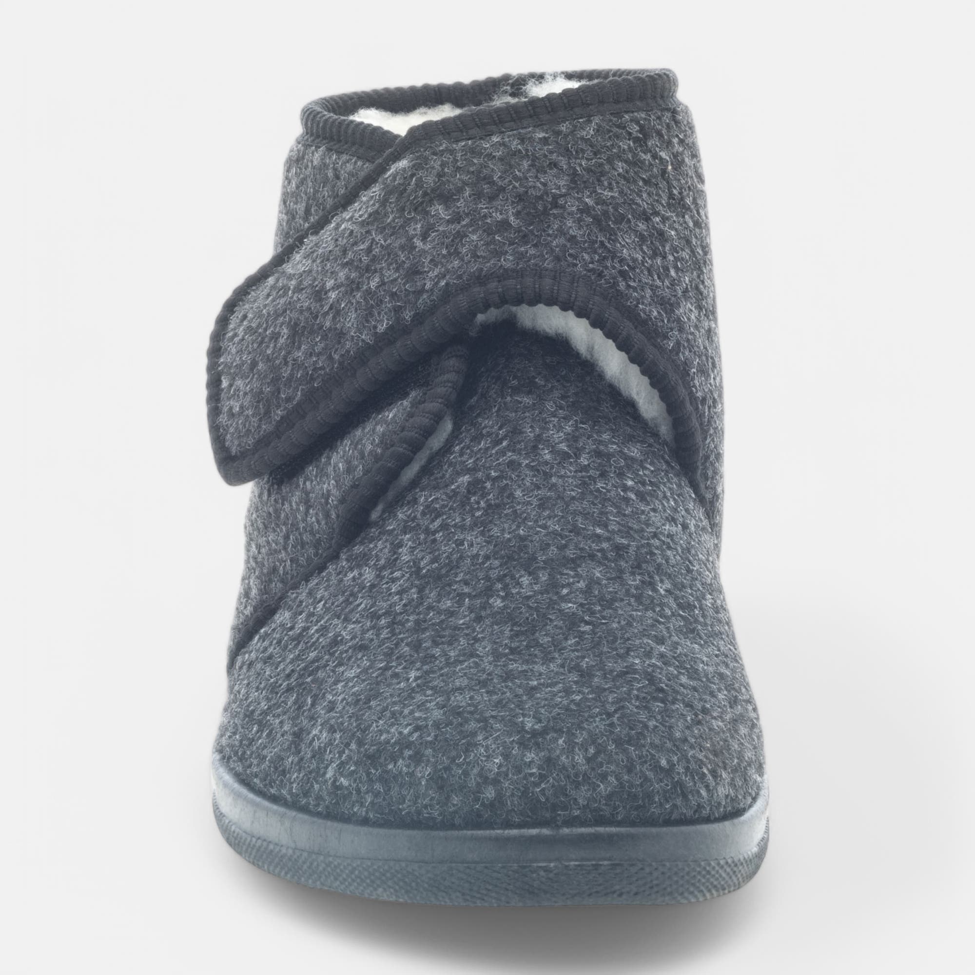 Pantoufles attaches velcros Homme noir