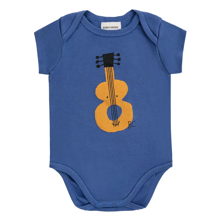 Bobo Choses Lot 2 Bodies Coton Bio Guitare | Bleu
