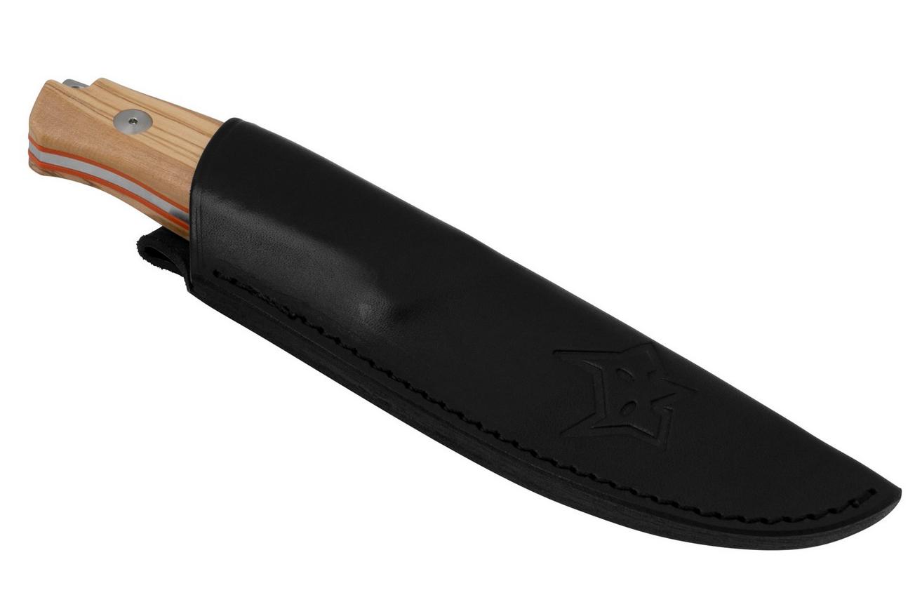 Fox Knives Rifle Receiver FX-662 OL, Olive Wood vaststaand mes, Raven Knives design