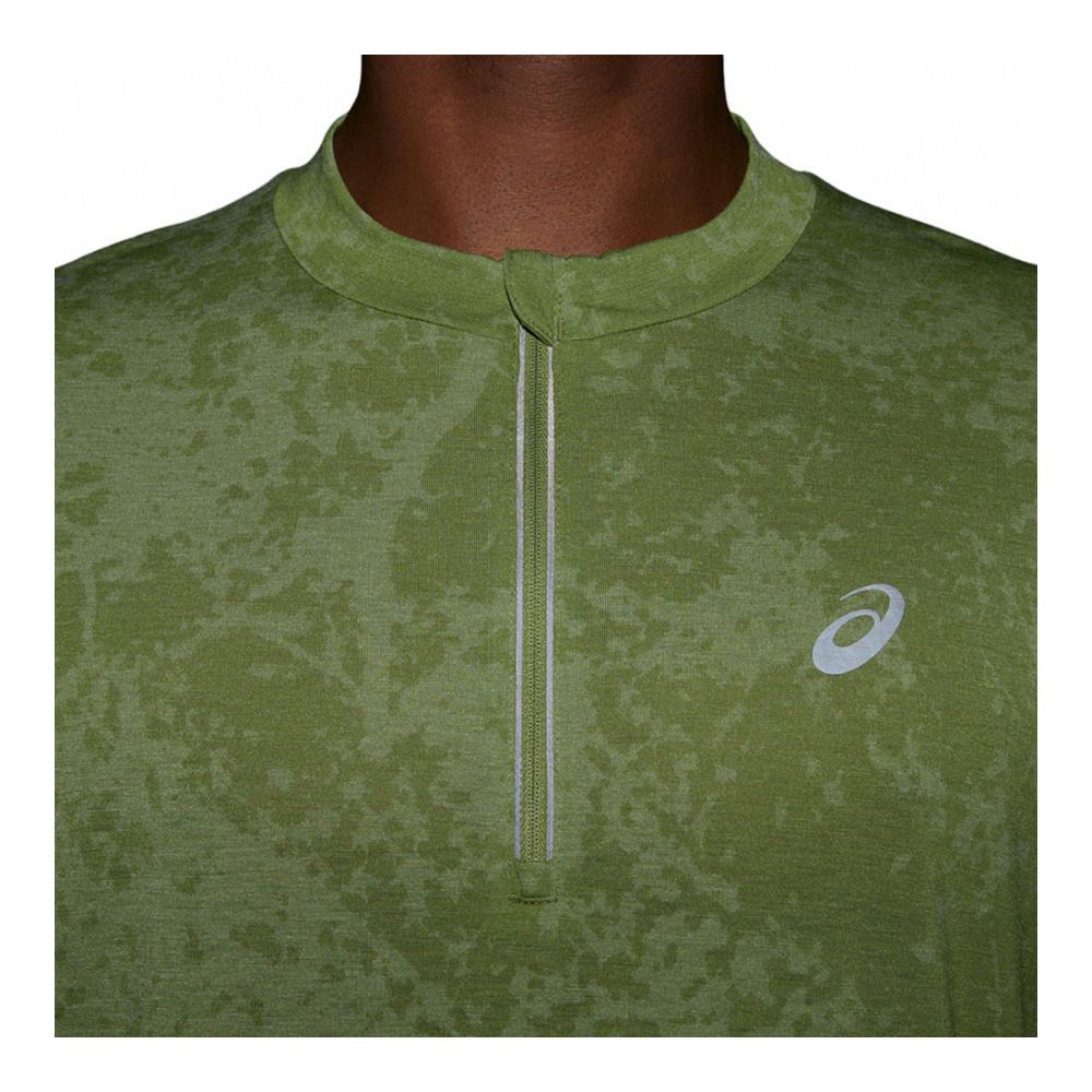 Asics METARUN PATTERN 1/2 ZIP - Maillot Homme cactus
