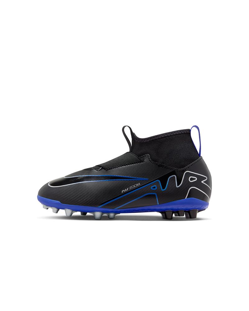 Chaussures de football Nike Mercurial Superfly 9 Academy AG Noir & Bleu pour enfant