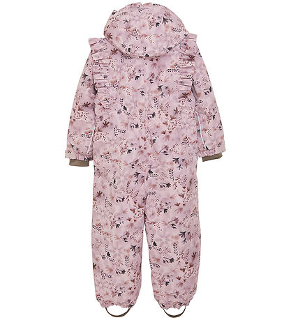 En Fant Flyverdragt - Burnished Lilac m. Blomster