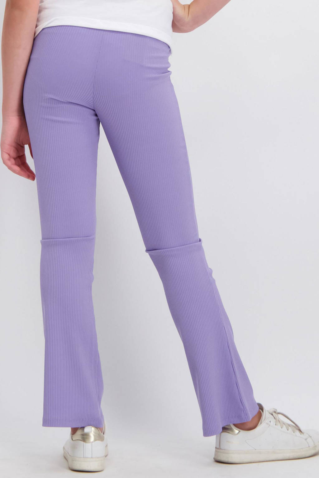 Cars high waist flared broek Zuma lila