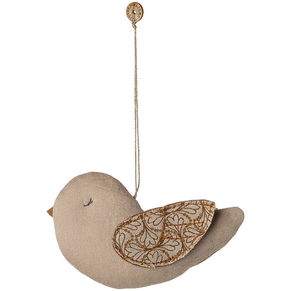 Køb Maileg Stof Ornament, Fugl - Vinter Hjerte - Sand