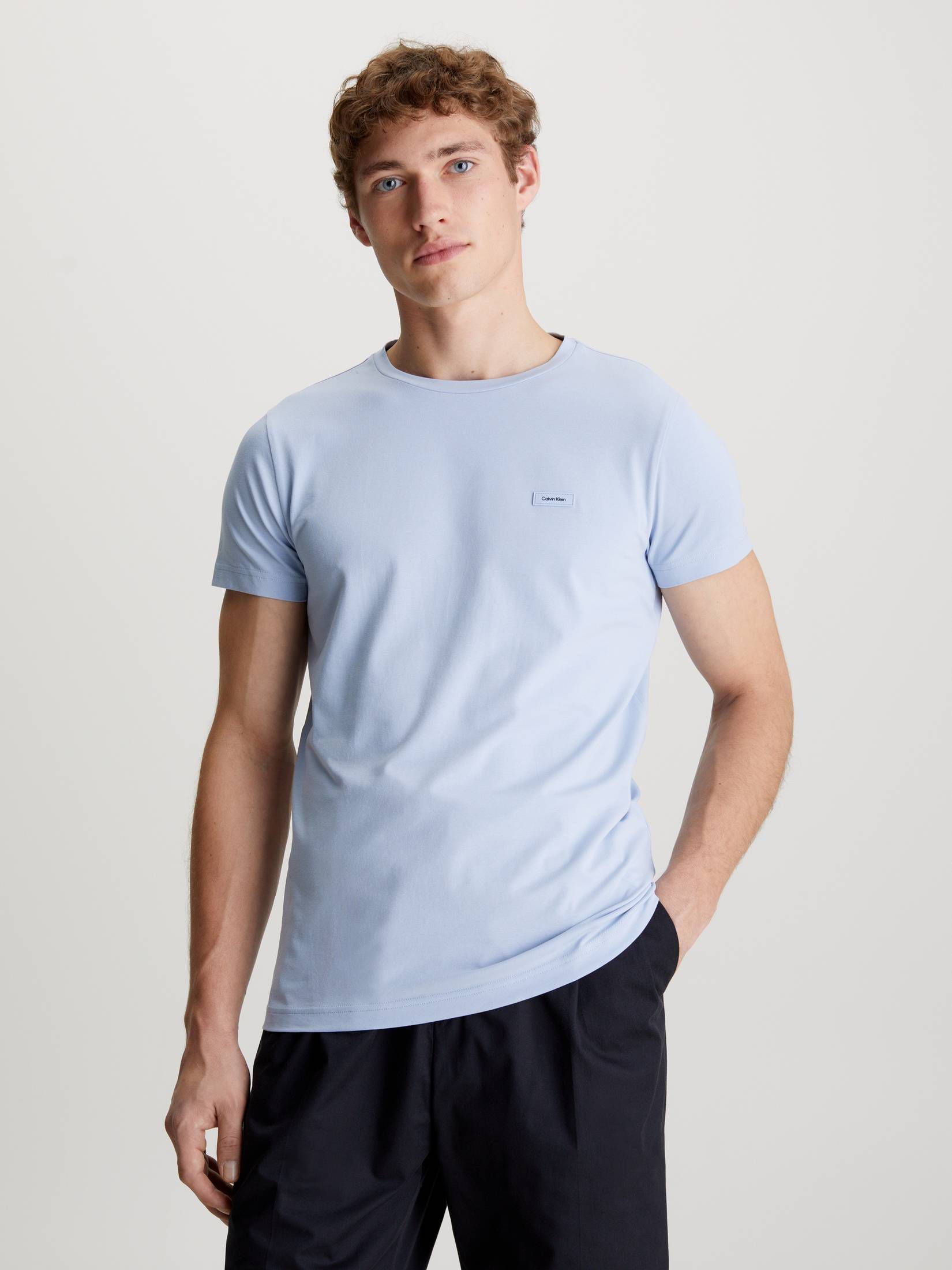 CALVIN KLEIN| Herren T-Shirt aus Stretch-Jersey Slim Fit