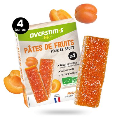Pâtes de fruits Overstims Bio Abricot - 4x25g