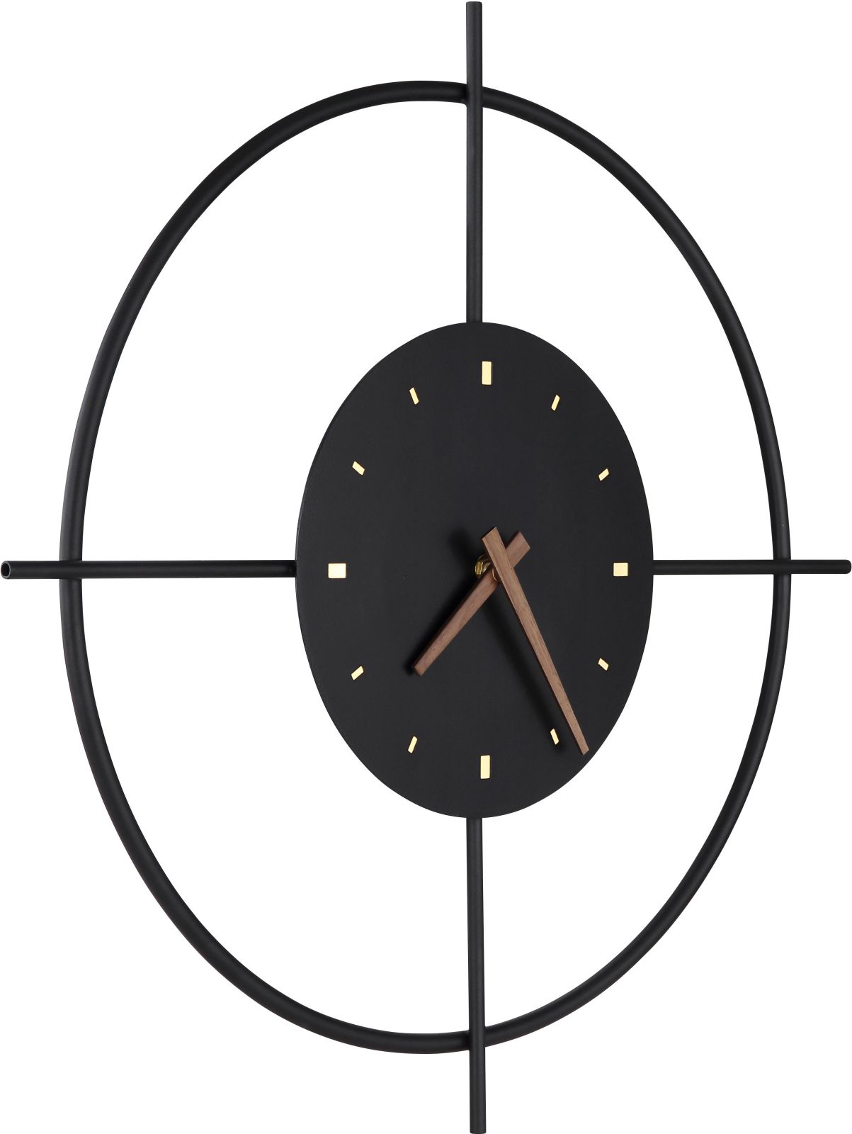 Wanduhr - schwarz - mit Beleuchtung - Ø 50 cm