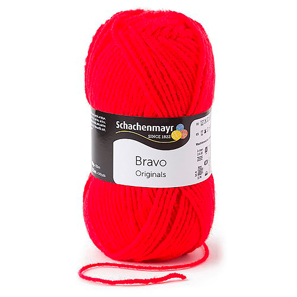 Fil à tricoter BRAVO rouge 50g