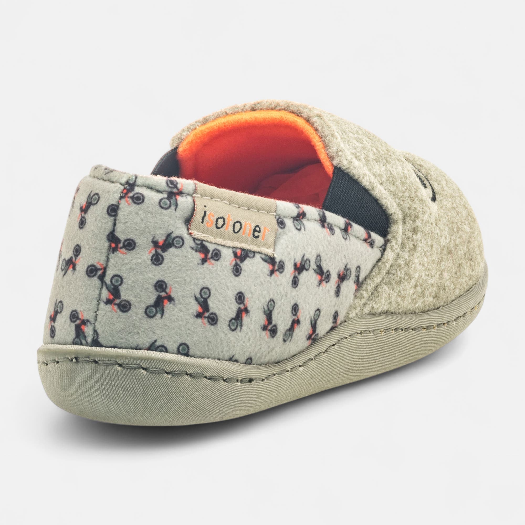 Pantoufles pieds sensibles Garçon kaki