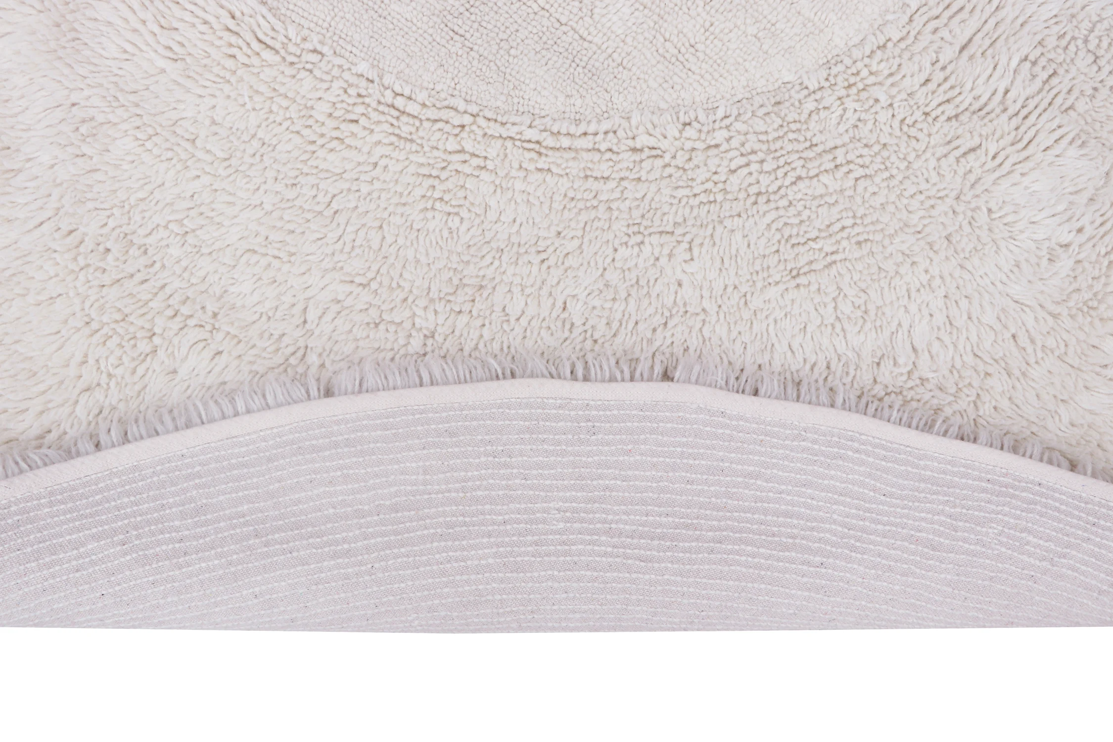 CERCLE POLAIRE - Tapis rond en laine lavable | Blanc