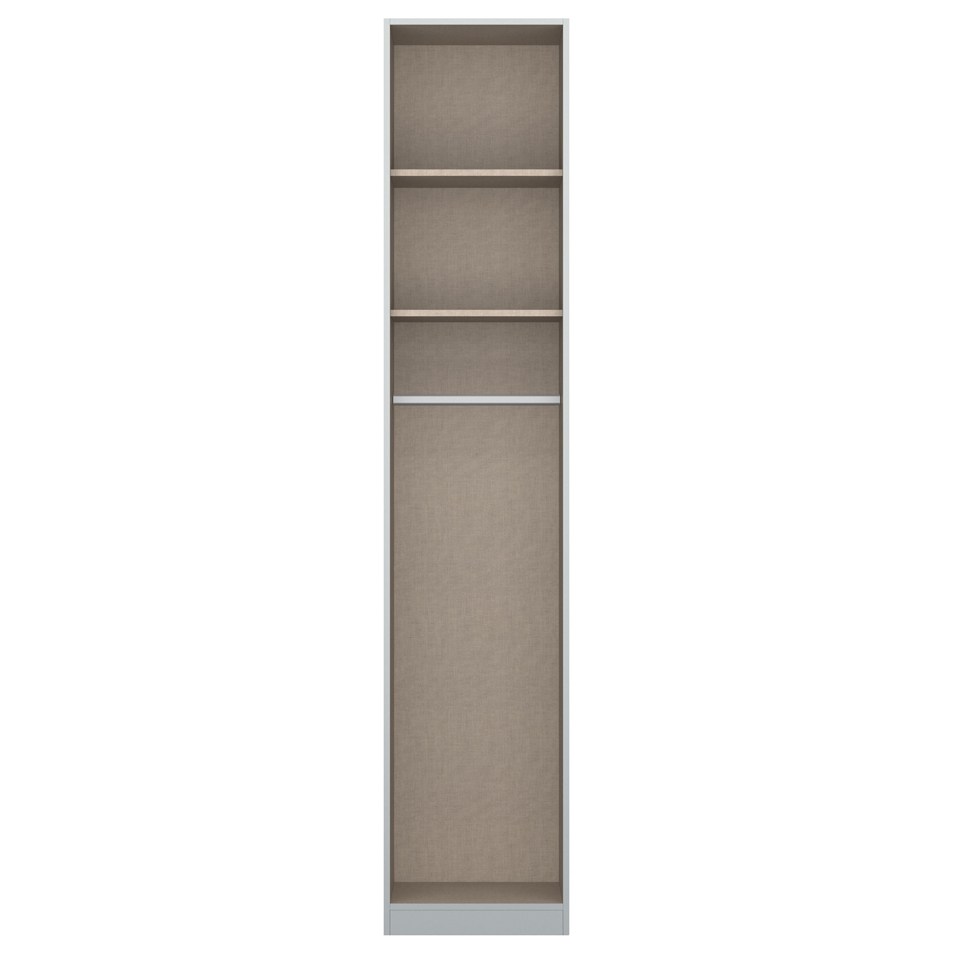 Drehtürenschrank - seidengrau - 47 cm