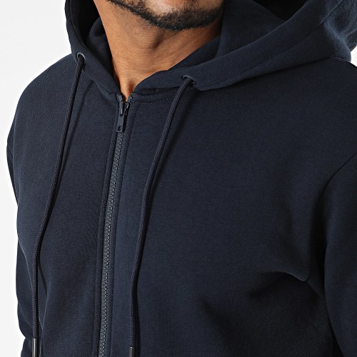 Sweat Zippé Capuche Bradley Bleu Marine